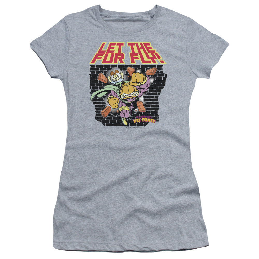 Garfield Let The Fur Fly Licensed Women's T-Shirt Juniors MD