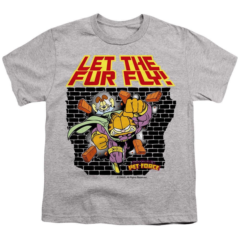 Garfield Let The Fur Fly Licensed Kid's T-Shirt (Ages 4-7) XS-MD