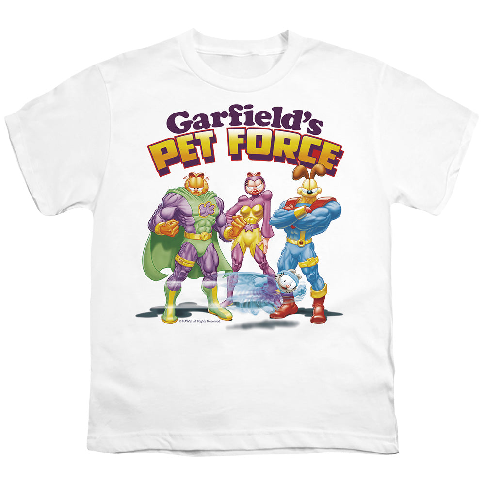 Garfield Heroes Await Licensed Kid's T-Shirt (Ages 4-7) XS-MD