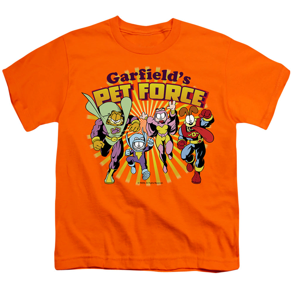 Garfield Pet Force Burst Licensed Kid's T-Shirt (Ages 4-7) XS-MD