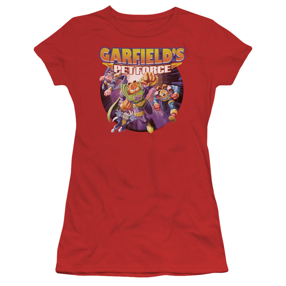 Garfield Pet Force Four Licensed Women's T-Shirt Juniors SM