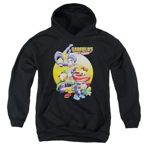 AN OFFCIALLY LICENSED GARFIELD TONGUE OF DOOM YOUTH HOODIE BLACK
