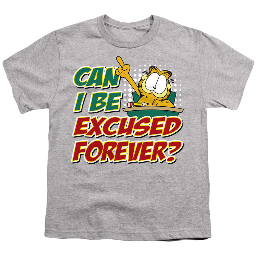 Garfield Excused Forever Licensed Kid's T-Shirt (Ages 4-7) SM-XL