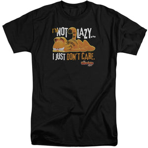 AN OFFCIALLY LICENSED GARFIELD NOT LAZY MEN'S TALL FIT T-SHIRT BLACK