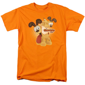 AN OFFCIALLY LICENSED GARFIELD ODIE MEN'S REGULAR FIT T-SHIRT ORANGE