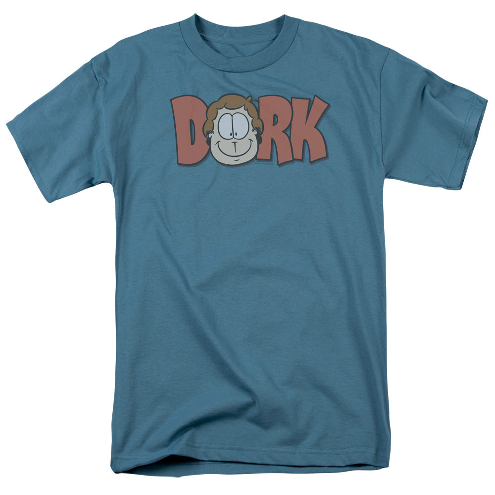 AN OFFCIALLY LICENSED GARFIELD DORK MEN'S REGULAR FIT T-SHIRT SLATE