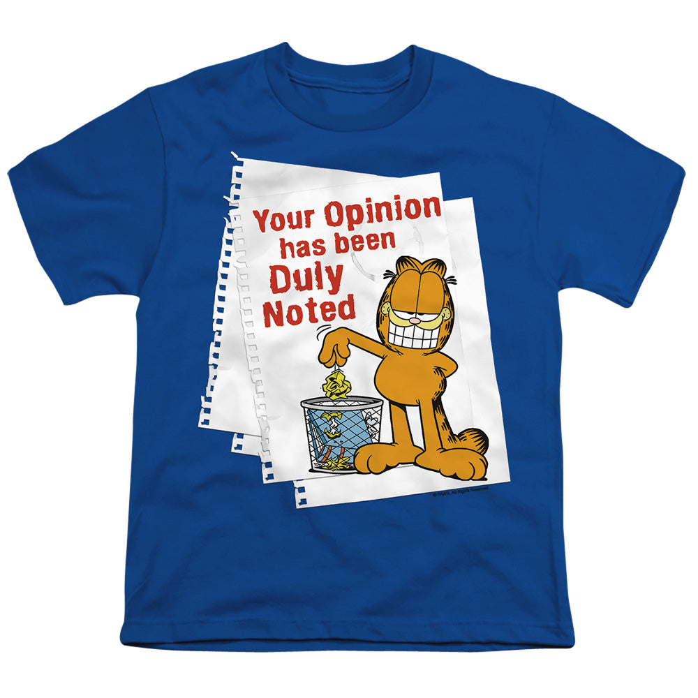 Garfield Duly Noted Licensed Kid's T-Shirt (Ages 4-7) SM-XL