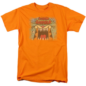 AN OFFCIALLY LICENSED GARFIELD FROM THE DEPTHS MEN'S REGULAR FIT T-SHIRT ORANGE