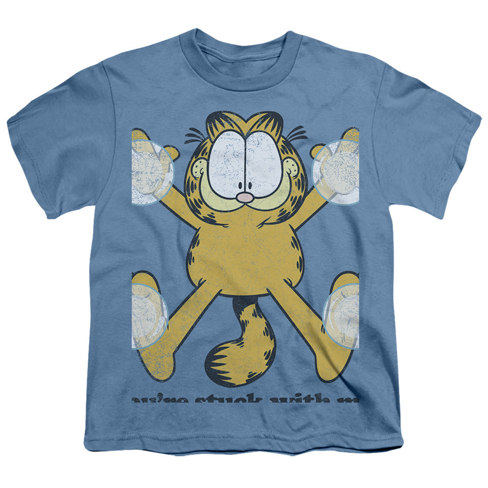 Garfield Stuck Licensed Kid's T-Shirt (Ages 4-7) SM-LG