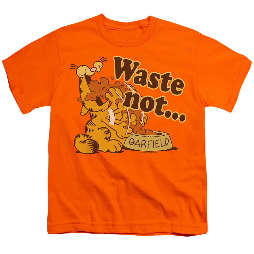 Garfield Waste Not Licensed Kid's T-Shirt (Ages 4-7) SM-XL