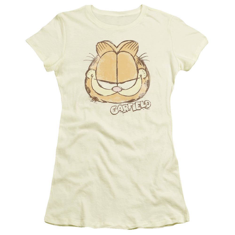 Garfield Water Color Cat Licensed Women's T-Shirt Juniors LG