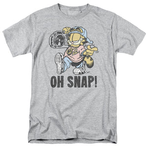 AN OFFCIALLY LICENSED GARFIELD OH SNAP MEN'S REGULAR FIT T-SHIRT ATHLETIC HEATHER