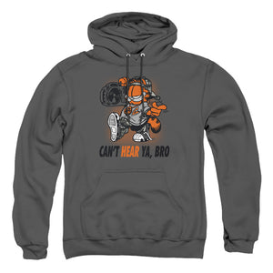 AN OFFCIALLY LICENSED GARFIELD OH SNAP ADULT UNISEX PULLOVER HOODIE CHARCOAL