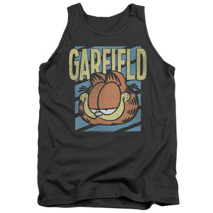 AN OFFCIALLY LICENSED GARFIELD RAD GARFIELD ADULT UNISEX TANK TOP CHARCOAL