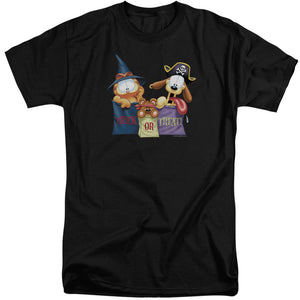 AN OFFCIALLY LICENSED GARFIELD GRAB BAGS MEN'S TALL FIT T-SHIRT BLACK
