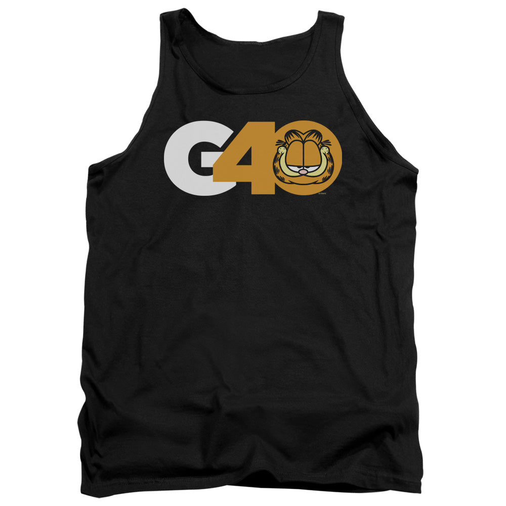 AN OFFCIALLY LICENSED GARFIELD G40 ADULT UNISEX TANK TOP BLACK