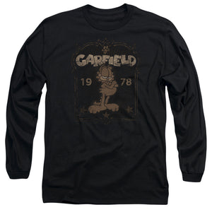 AN OFFCIALLY LICENSED GARFIELD EST 1978 MEN'S LONG SLEEVE T-SHIRT BLACK