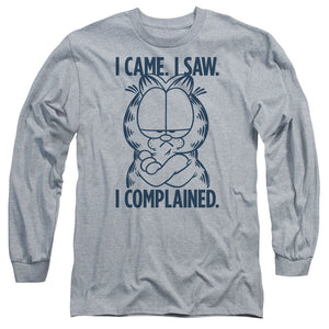 AN OFFCIALLY LICENSED GARFIELD I COMPLAINED MEN'S LONG SLEEVE T-SHIRT ATHLETIC HEATHER