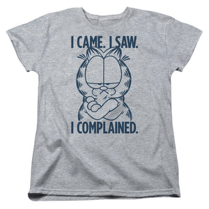 AN OFFCIALLY LICENSED GARFIELD I COMPLAINED WOMEN'S REGULAR FIT T-SHIRT ATHLETIC HEATHER
