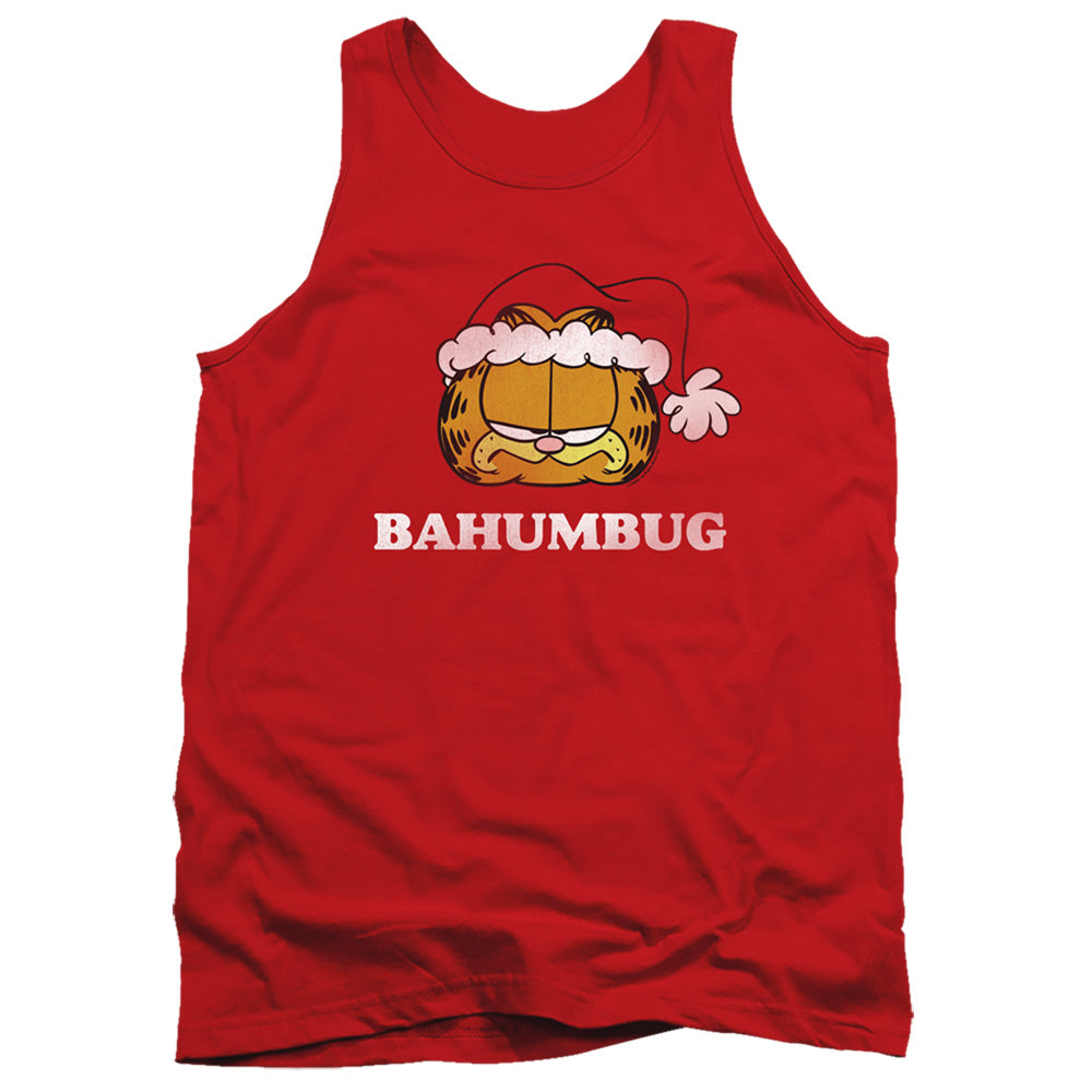AN OFFCIALLY LICENSED GARFIELD BAHUMBUG ADULT UNISEX TANK TOP RED
