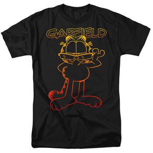 AN OFFCIALLY LICENSED GARFIELD HOTSHOT GARFIELD MEN'S REGULAR FIT T-SHIRT BLACK