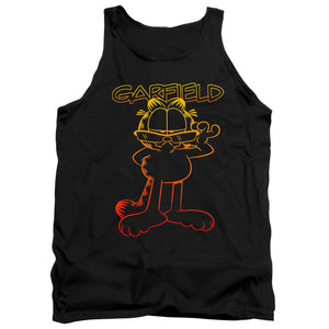 AN OFFCIALLY LICENSED GARFIELD HOTSHOT GARFIELD ADULT UNISEX TANK TOP BLACK