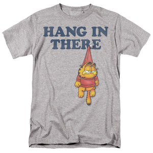 AN OFFCIALLY LICENSED GARFIELD HANG IN THERE MEN'S REGULAR FIT T-SHIRT ATHLETIC HEATHER