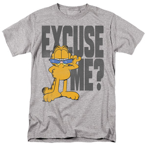 AN OFFCIALLY LICENSED GARFIELD EXCUSE ME? MEN'S REGULAR FIT T-SHIRT ATHLETIC HEATHER