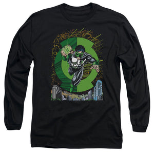 AN OFFCIALLY LICENSED GREEN LANTERN GL #51 COVER MEN'S LONG SLEEVE T-SHIRT BLACK