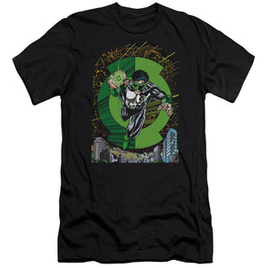AN OFFCIALLY LICENSED GREEN LANTERN GL #51 COVER MEN'S PREMIUM SLIM FIT T-SHIRT BLACK