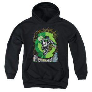 AN OFFCIALLY LICENSED GREEN LANTERN GL #51 COVER YOUTH HOODIE BLACK