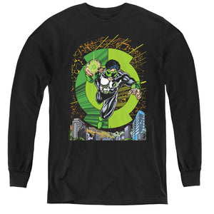 AN OFFCIALLY LICENSED GREEN LANTERN GL #51 COVER YOUTH LONG SLEEVE T-SHIRT BLACK