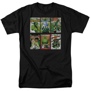 AN OFFCIALLY LICENSED GREEN LANTERN GL COVERS MEN'S REGULAR FIT T-SHIRT BLACK