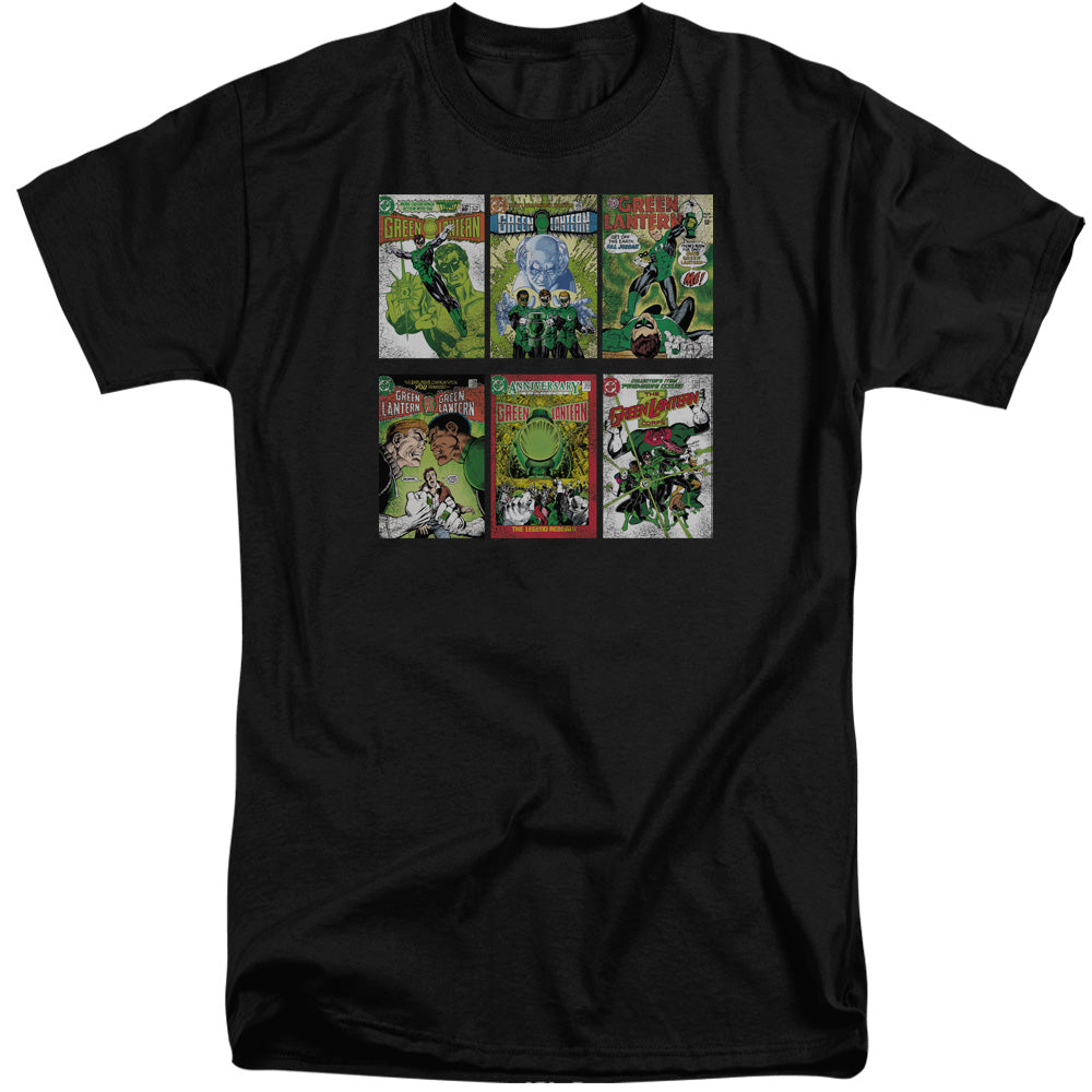 AN OFFCIALLY LICENSED GREEN LANTERN GL COVERS MEN'S TALL FIT T-SHIRT BLACK