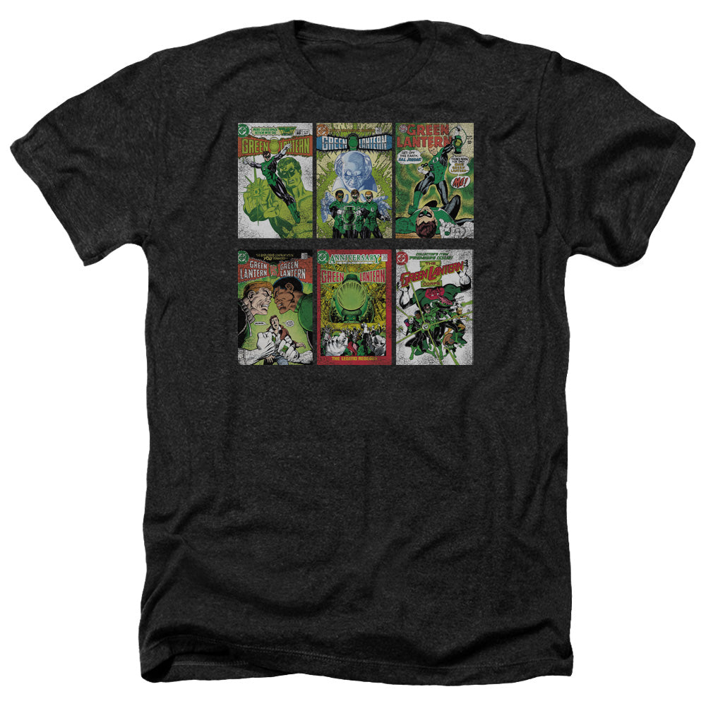 AN OFFCIALLY LICENSED GREEN LANTERN GL COVERS MEN'S HEATHER T-SHIRT CHARCOAL