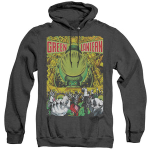 AN OFFCIALLY LICENSED GREEN LANTERN GL #200 COVER ADULT UNISEX HEATHER PULLOVER HOODIE BLACK
