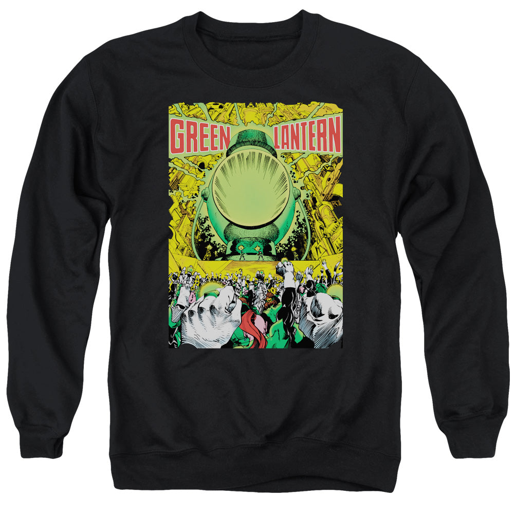 AN OFFCIALLY LICENSED GREEN LANTERN GL #200 COVER ADULT UNISEX CREWNECK SWEATSHIRT BLACK