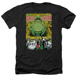 AN OFFCIALLY LICENSED GREEN LANTERN GL #200 COVER MEN'S HEATHER T-SHIRT CHARCOAL