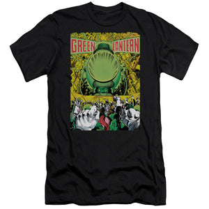 AN OFFCIALLY LICENSED GREEN LANTERN GL #200 COVER MEN'S PREMIUM SLIM FIT T-SHIRT BLACK
