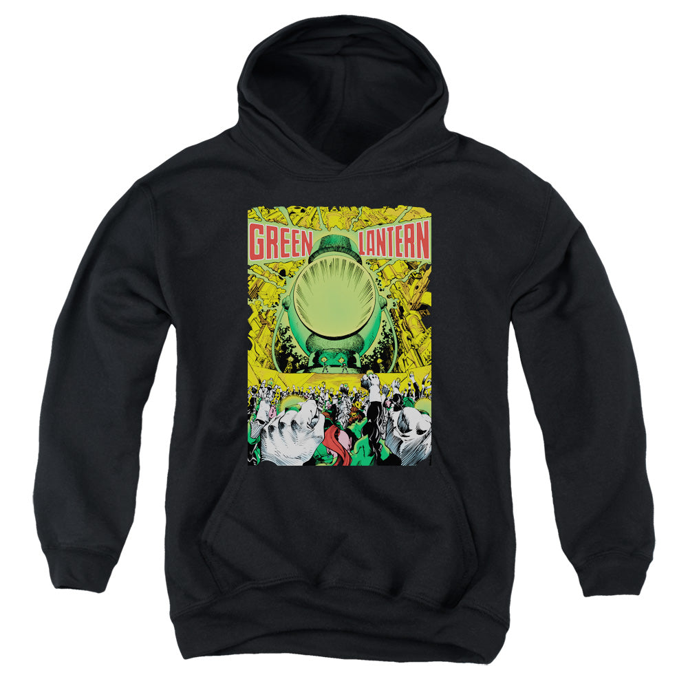 AN OFFCIALLY LICENSED GREEN LANTERN GL #200 COVER YOUTH HOODIE BLACK