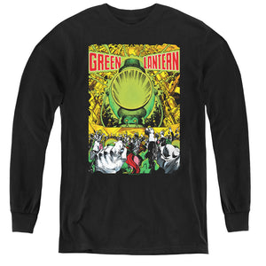 AN OFFCIALLY LICENSED GREEN LANTERN GL #200 COVER YOUTH LONG SLEEVE T-SHIRT BLACK