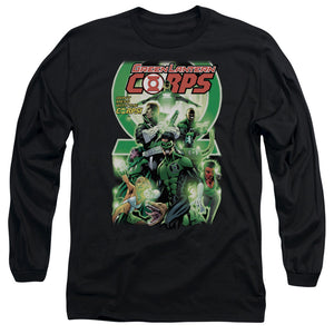 AN OFFCIALLY LICENSED GREEN LANTERN GL CORPS #25 COVER MEN'S LONG SLEEVE T-SHIRT BLACK