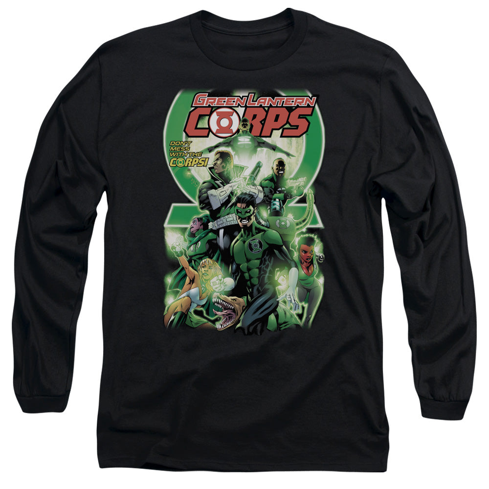 AN OFFCIALLY LICENSED GREEN LANTERN GL CORPS #25 COVER MEN'S LONG SLEEVE T-SHIRT BLACK