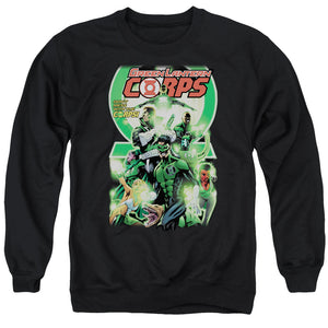 AN OFFCIALLY LICENSED GREEN LANTERN GL CORPS #25 COVER ADULT UNISEX CREWNECK SWEATSHIRT BLACK