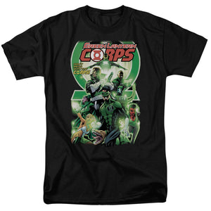 AN OFFCIALLY LICENSED GREEN LANTERN GL CORPS #25 COVER MEN'S REGULAR FIT T-SHIRT BLACK