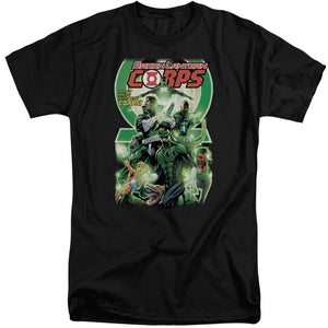 AN OFFCIALLY LICENSED GREEN LANTERN GL CORPS #25 COVER MEN'S TALL FIT T-SHIRT BLACK