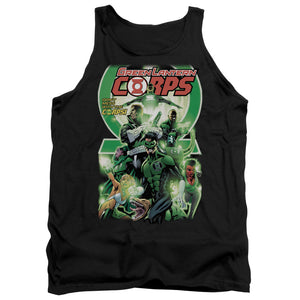 AN OFFCIALLY LICENSED GREEN LANTERN GL CORPS #25 COVER ADULT UNISEX TANK TOP BLACK