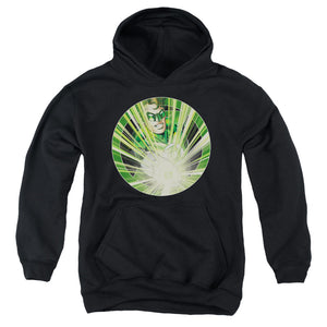 AN OFFCIALLY LICENSED GREEN LANTERN LIGHT EM UP YOUTH HOODIE BLACK