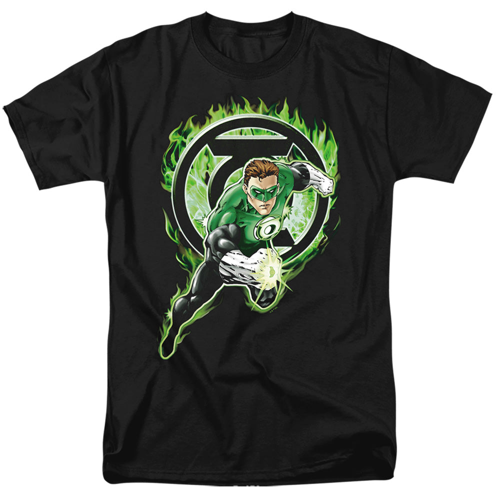 AN OFFCIALLY LICENSED GREEN LANTERN SPACE COP MEN'S REGULAR FIT T-SHIRT BLACK