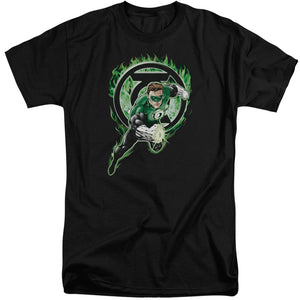 AN OFFCIALLY LICENSED GREEN LANTERN SPACE COP MEN'S TALL FIT T-SHIRT BLACK